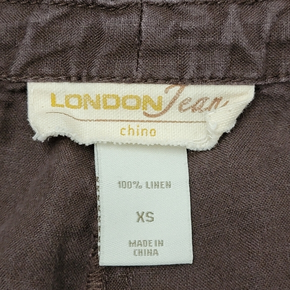 London Jean Chino 100% linen pants size XS - Picture 5 of 6